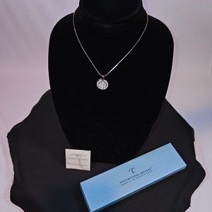 Circle Duo Necklace - Touchstone Crystal by Swarovski